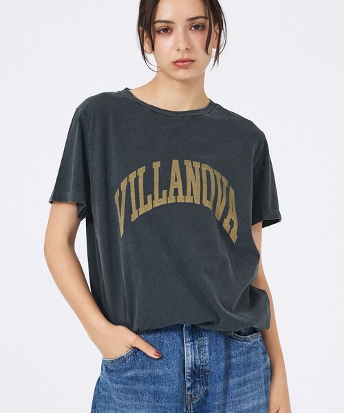 Rouge vif la cle（ルージュヴィフラクレ）の「【REMI RELIEF / レミレリーフ】SP加工/ロゴT/VILLANOVA（Tシャツ/カットソー・レディース・グレー/ライトブルー/ホワイト/ブラック・フリー）」の2枚目の写真