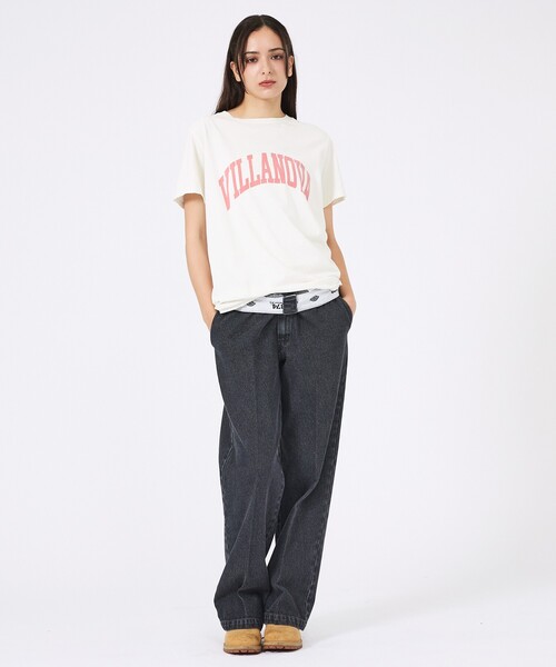 Rouge vif la cle（ルージュヴィフラクレ）の「【REMI RELIEF / レミレリーフ】SP加工/ロゴT/VILLANOVA（Tシャツ/カットソー・レディース・グレー/ライトブルー/ホワイト/ブラック・フリー）」の5枚目の写真