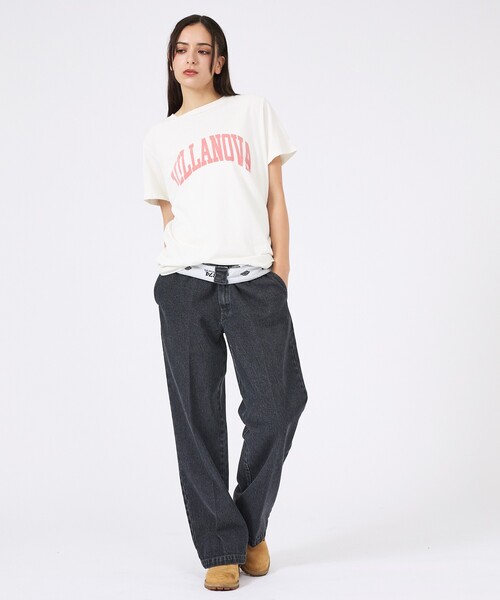 Rouge vif la cle（ルージュヴィフラクレ）の「【REMI RELIEF / レミレリーフ】SP加工/ロゴT/VILLANOVA（Tシャツ/カットソー・レディース・グレー/ライトブルー/ホワイト/ブラック・フリー）」の6枚目の写真