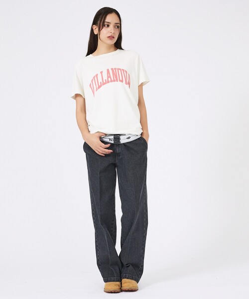 Rouge vif la cle（ルージュヴィフラクレ）の「【REMI RELIEF / レミレリーフ】SP加工/ロゴT/VILLANOVA（Tシャツ/カットソー・レディース・グレー/ライトブルー/ホワイト/ブラック・フリー）」の7枚目の写真