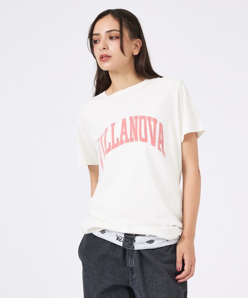Rouge vif la cle（ルージュヴィフラクレ）の「【REMI RELIEF / レミレリーフ】SP加工/ロゴT/VILLANOVA（Tシャツ/カットソー・レディース・グレー/ライトブルー/ホワイト/ブラック・フリー）」の8枚目の写真