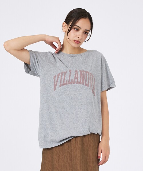 Rouge vif la cle（ルージュヴィフラクレ）の「【REMI RELIEF / レミレリーフ】SP加工/ロゴT/VILLANOVA（Tシャツ/カットソー・レディース・グレー/ライトブルー/ホワイト/ブラック・フリー）」の14枚目の写真
