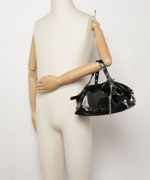 mindseeker girls(マインドシーカーガールズ)の「Eyelet Handle Bag / アイレットハンドルバッグ(ショルダーバッグ・レディース・ブラック/ライトブルー・FREE)」の6枚目の写真