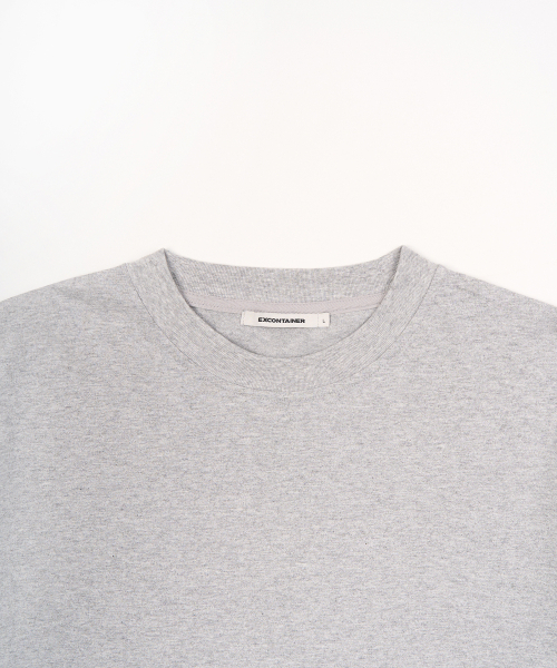 EXCONTAINER(エックスコンテナ)の「スリーブレイヤードクロップハーフTシャツ (メランジェグレー)(Tシャツ/カットソー・メンズ・その他・LARGE/X-LARGE/MEDIUM)」の3枚目の写真