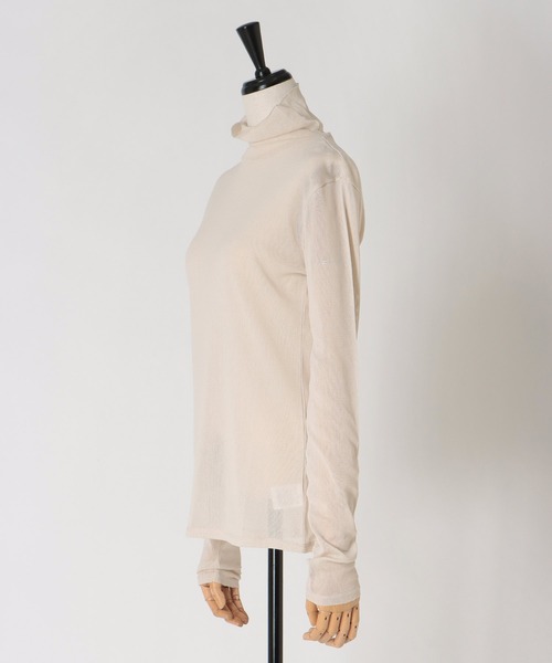 DRESSLAVE(ドレスレイブ)の「tulle high-neck pullover(チュールハイネックプルオーバー)(Tシャツ/カットソー・レディース・ホワイト/ブラック・38)」の15枚目の写真