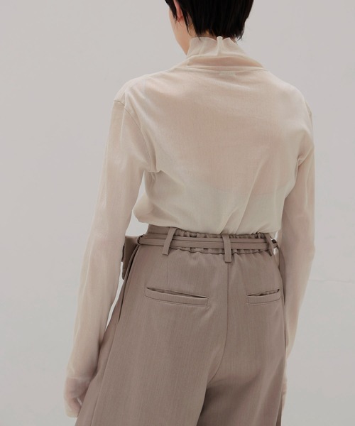 DRESSLAVE(ドレスレイブ)の「tulle high-neck pullover(チュールハイネックプルオーバー)(Tシャツ/カットソー・レディース・ホワイト/ブラック・38)」の9枚目の写真