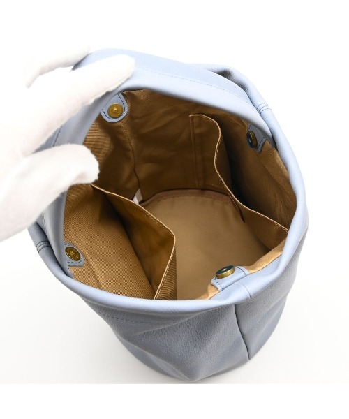 CLEDRAN(クレドラン)の「【本革 口元の留め方でフォルムチェンジ可能】CL4015 NOUVE ON HAND BAG(トートバッグ・レディース・グレー/ブルーグレー/キャメル/ブラウン・FREE)」の12枚目の写真