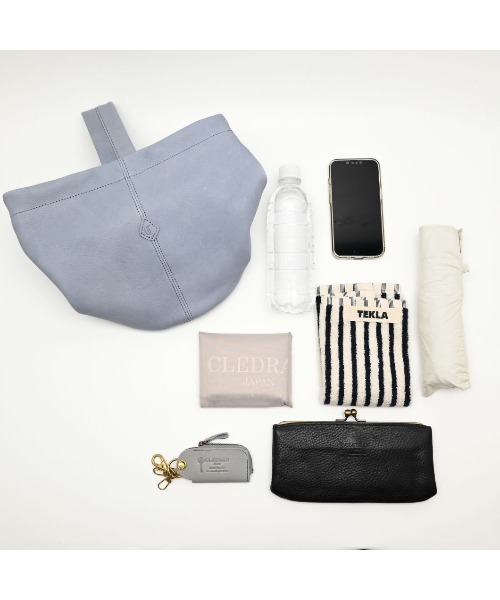 CLEDRAN(クレドラン)の「【本革 口元の留め方でフォルムチェンジ可能】CL4015 NOUVE ON HAND BAG(トートバッグ・レディース・グレー/ブルーグレー/キャメル/ブラウン・FREE)」の14枚目の写真