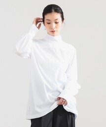 AK+1 / シャンブレー ハイネック ブラウス