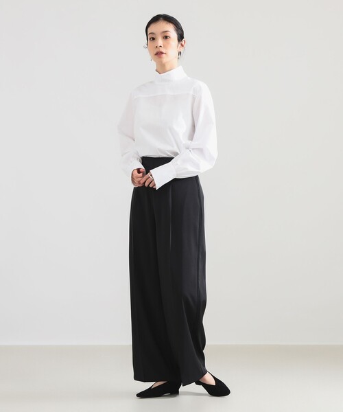 Demi-Luxe BEAMS(デミルクス ビームス)の「AK+1 / シャンブレー ハイネック ブラウス(シャツ/ブラウス・レディース・ホワイト/ブルー・36/38)」の5枚目の写真