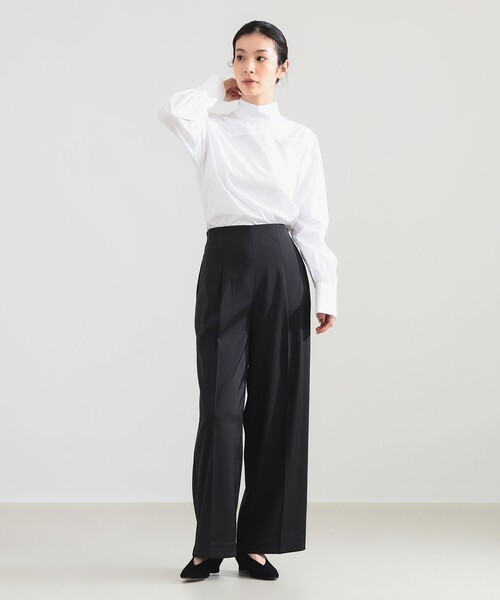 Demi-Luxe BEAMS(デミルクス ビームス)の「AK+1 / シャンブレー ハイネック ブラウス(シャツ/ブラウス・レディース・ホワイト/ブルー・36/38)」の6枚目の写真