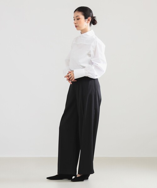 Demi-Luxe BEAMS(デミルクス ビームス)の「AK+1 / シャンブレー ハイネック ブラウス(シャツ/ブラウス・レディース・ホワイト/ブルー・36/38)」の7枚目の写真