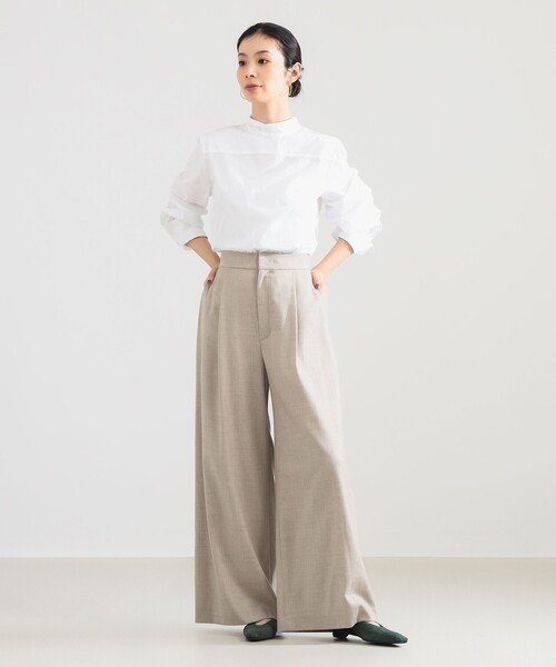 Demi-Luxe BEAMS(デミルクス ビームス)の「AK+1 / シャンブレー ハイネック ブラウス(シャツ/ブラウス・レディース・ホワイト/ブルー・36/38)」の9枚目の写真