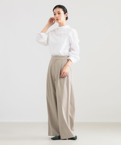 Demi-Luxe BEAMS(デミルクス ビームス)の「AK+1 / シャンブレー ハイネック ブラウス(シャツ/ブラウス・レディース・ホワイト/ブルー・36/38)」の10枚目の写真