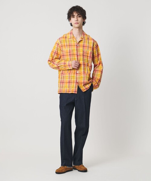 DRAKE'S(ドレイクス)の「【別注】<Drake’s>マドラスチェック シャツ(シャツ/ブラウス・メンズ・ネイビー/イエロー・M/XL/L)」の4枚目の写真