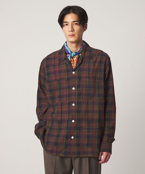 DRAKE'S(ドレイクス)の「【別注】<Drake’s>マドラスチェック シャツ(シャツ/ブラウス・メンズ・ネイビー/イエロー・M/XL/L)」の5枚目の写真