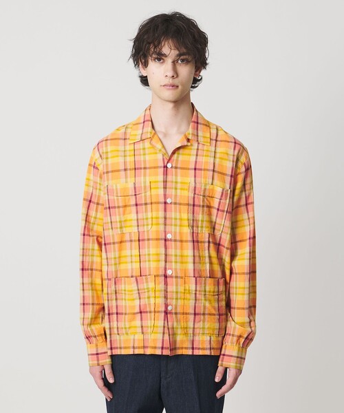 DRAKE'S(ドレイクス)の「【別注】<Drake’s>マドラスチェック シャツ(シャツ/ブラウス・メンズ・ネイビー/イエロー・M/XL/L)」の7枚目の写真