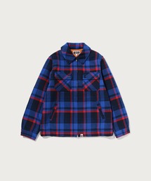 BAPE CHECK CPO ZIP JACKET
