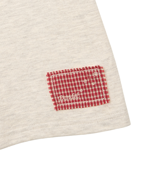 DANDEL(ダンデル)の「DD check roll-up henley neck tee (OATMEAL)(Tシャツ/カットソー・レディース・その他・1/2)」の5枚目の写真
