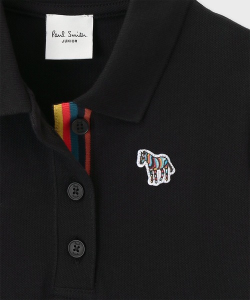 Paul Smith JUNIOR（ポールスミスジュニア）の「ガールズ ゼブラ ポロワンピース / 893226 4163352（ワンピース・キッズ・ブラック・110cm/100cm/140cm/130cm/120cm）」の2枚目の写真