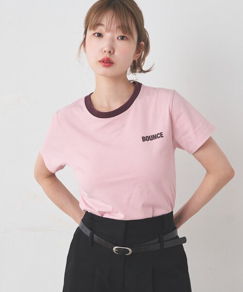Kastane(カスタネ)の「リンガーTEE(Tシャツ/カットソー・レディース・ブラウン/サックスブルー/ピンク・FREE)」の4枚目の写真