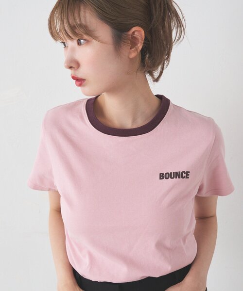 Kastane(カスタネ)の「リンガーTEE(Tシャツ/カットソー・レディース・ブラウン/サックスブルー/ピンク・FREE)」の5枚目の写真