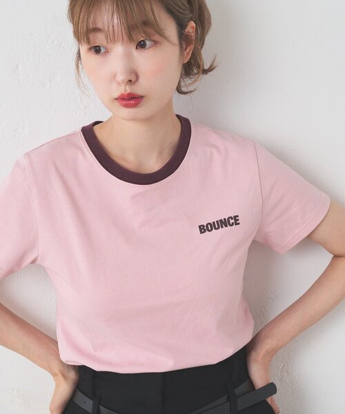 Kastane(カスタネ)の「リンガーTEE(Tシャツ/カットソー・レディース・ブラウン/サックスブルー/ピンク・FREE)」の6枚目の写真
