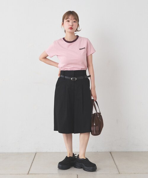 Kastane(カスタネ)の「リンガーTEE(Tシャツ/カットソー・レディース・ブラウン/サックスブルー/ピンク・FREE)」の8枚目の写真