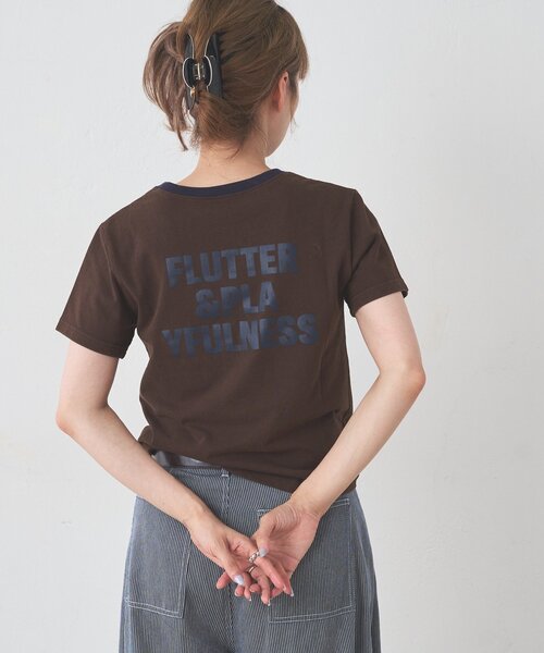 Kastane(カスタネ)の「リンガーTEE(Tシャツ/カットソー・レディース・ブラウン/サックスブルー/ピンク・FREE)」の14枚目の写真
