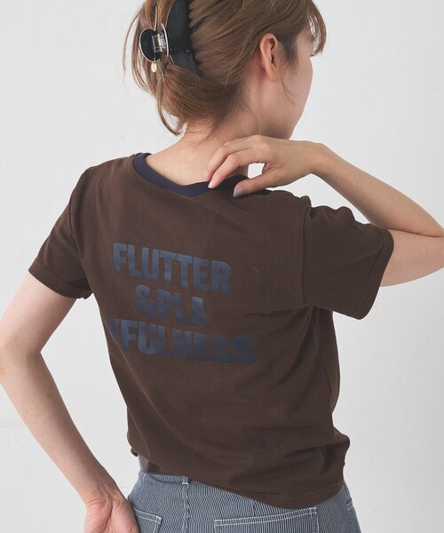 Kastane(カスタネ)の「リンガーTEE(Tシャツ/カットソー・レディース・ブラウン/サックスブルー/ピンク・FREE)」の15枚目の写真