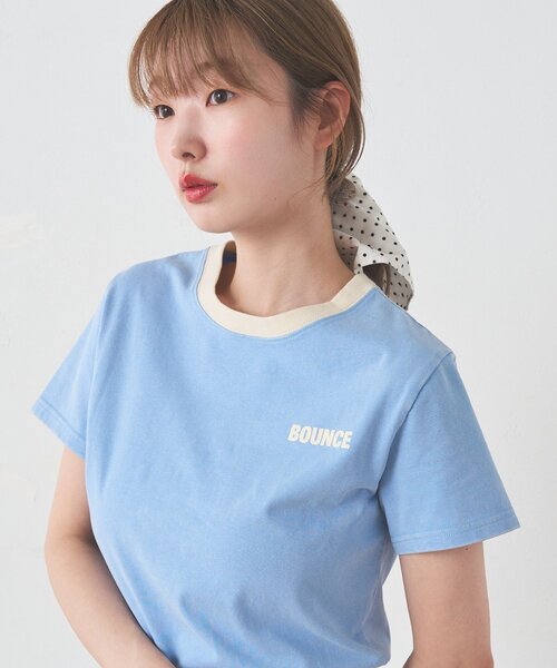 Kastane(カスタネ)の「リンガーTEE(Tシャツ/カットソー・レディース・ブラウン/サックスブルー/ピンク・FREE)」の19枚目の写真