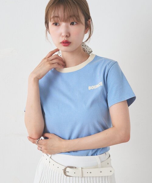 Kastane(カスタネ)の「リンガーTEE(Tシャツ/カットソー・レディース・ブラウン/サックスブルー/ピンク・FREE)」の20枚目の写真