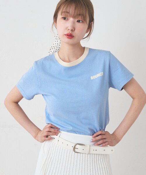 Kastane(カスタネ)の「リンガーTEE(Tシャツ/カットソー・レディース・ブラウン/サックスブルー/ピンク・FREE)」の21枚目の写真