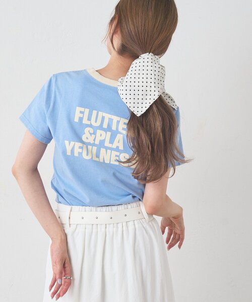 Kastane(カスタネ)の「リンガーTEE(Tシャツ/カットソー・レディース・ブラウン/サックスブルー/ピンク・FREE)」の2枚目の写真