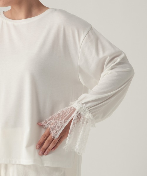 Elura(エルーラ)の「袖レースコンビプルオーバー/1074874(Tシャツ/カットソー・レディース・ブラック/ホワイト・FREE)」の17枚目の写真