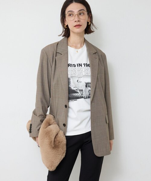 GALLARDAGALANTE(ガリャルダガランテ)の「【GOOD ROCK SPEED】PARIS LIFE Tee/PARIS(Tシャツ/カットソー・レディース・ホワイト/ブラウン・FREE)」の1枚目の写真