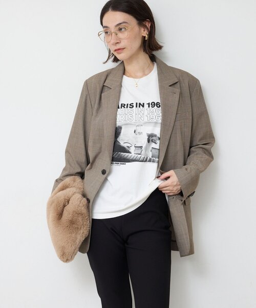 GALLARDAGALANTE(ガリャルダガランテ)の「【GOOD ROCK SPEED】PARIS LIFE Tee/PARIS(Tシャツ/カットソー・レディース・ホワイト/ブラウン・FREE)」の3枚目の写真