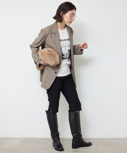 GALLARDAGALANTE(ガリャルダガランテ)の「【GOOD ROCK SPEED】PARIS LIFE Tee/PARIS(Tシャツ/カットソー・レディース・ホワイト/ブラウン・FREE)」の5枚目の写真