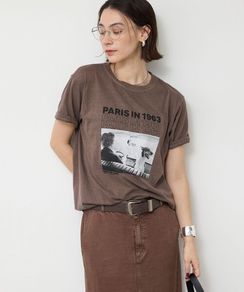 GALLARDAGALANTE(ガリャルダガランテ)の「【GOOD ROCK SPEED】PARIS LIFE Tee/PARIS(Tシャツ/カットソー・レディース・ホワイト/ブラウン・FREE)」の7枚目の写真
