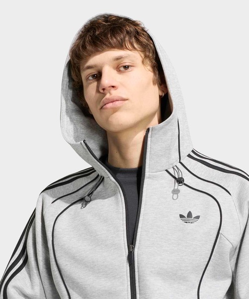 adidas（アディダス）の「スペーサー チームガイスト 26 カットライン フルジップパーカー / アディダスオリジナルス adidas Originals（パーカー・メンズ・グレー・LARGE/MEDIUM/SMALL/X-LARGE/X-SMALL/XX-LARGE/3XL）」の10枚目の写真