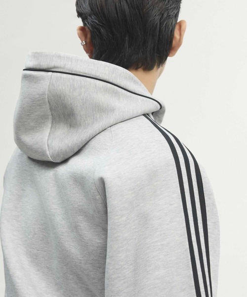 adidas（アディダス）の「スペーサー チームガイスト 26 カットライン フルジップパーカー / アディダスオリジナルス adidas Originals（パーカー・メンズ・グレー・LARGE/MEDIUM/SMALL/X-LARGE/X-SMALL/XX-LARGE/3XL）」の5枚目の写真
