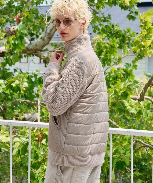CALL&RESPONSE（コールアンドレスポンス）の「mj11724- 中綿ﾆｯﾄｺﾝﾋﾞﾌﾞﾙｿﾞﾝ(264-1103-09)（ブルゾン・メンズ・ベージュ/ブラック・2/5/4）」の3枚目の写真
