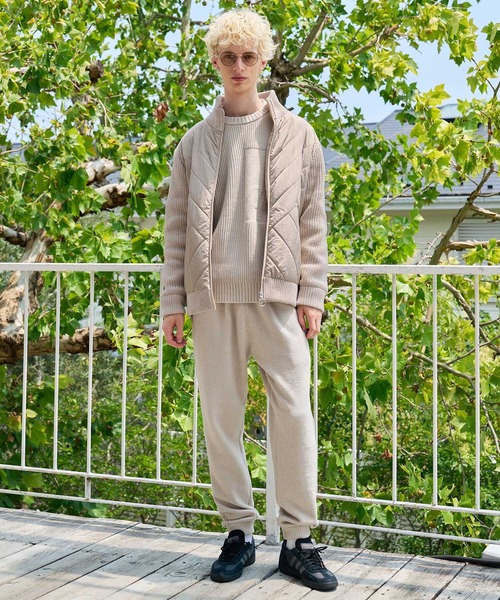 CALL&RESPONSE（コールアンドレスポンス）の「mj11724- 中綿ﾆｯﾄｺﾝﾋﾞﾌﾞﾙｿﾞﾝ(264-1103-09)（ブルゾン・メンズ・ベージュ/ブラック・2/5/4）」の6枚目の写真