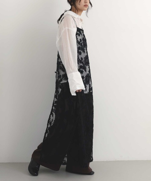 hellam(へラム)の「2WAYフラワーモール刺繍キャミワンピース(ワンピース・レディース・ブラック/ブラウン・FREE)」の22枚目の写真