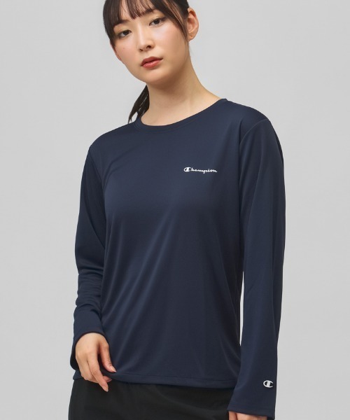 Champion(チャンピオン)の「チャンピオン Champion LONG SLEEVE T-SHIRT(Tシャツ/カットソー・レディース・ネイビー/ホワイト・M)」の1枚目の写真