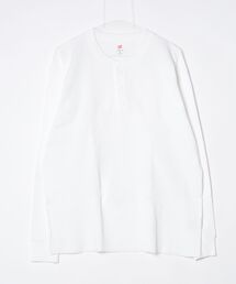 HANES（ヘインズ）の「【Hanes/ヘインズ】メンズ サーマルトップ ヘンリーネックロングスリーブ（Tシャツ/カットソー）」