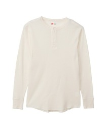 HANES（ヘインズ）の「【Hanes/ヘインズ】メンズ サーマルトップ ヘンリーネックロングスリーブ（Tシャツ/カットソー）」