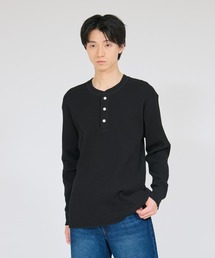 HANES（ヘインズ）の「【Hanes/ヘインズ】メンズ サーマルトップ ヘンリーネックロングスリーブ（Tシャツ/カットソー）」