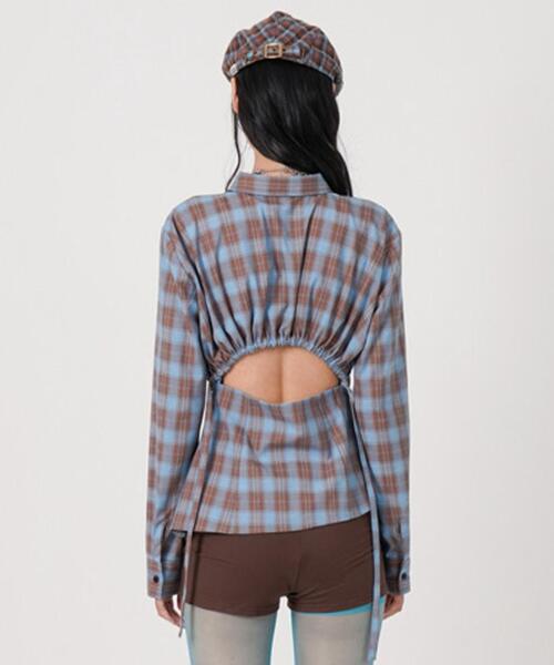 ROYAL FLASH（ロイヤルフラッシュ）の「MITSUKI/ミツキ/ASYMMETRY PATTERN SHIRT（シャツ/ブラウス・レディース・ブルー/ブラック・F）」の11枚目の写真