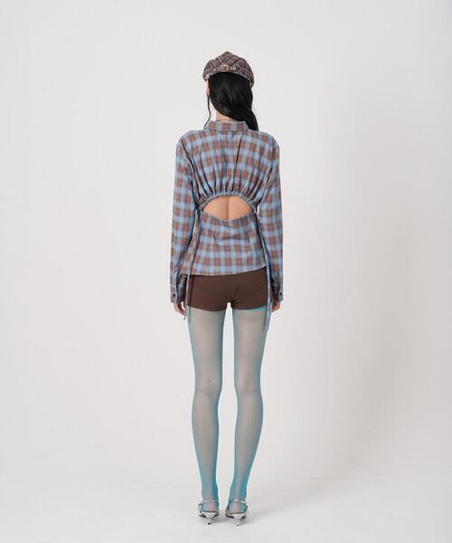 ROYAL FLASH（ロイヤルフラッシュ）の「MITSUKI/ミツキ/ASYMMETRY PATTERN SHIRT（シャツ/ブラウス・レディース・ブルー/ブラック・F）」の15枚目の写真